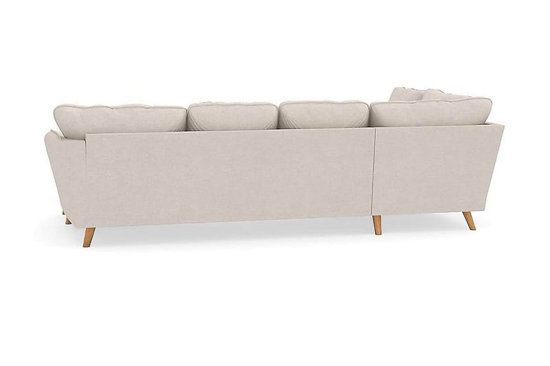 Trend Lyx 4-sits Högervänd U-formad Soffa med Divan och Schäslong i Tyg - Beige - Möbler - Vardagsrum - Soffor - U-soffor