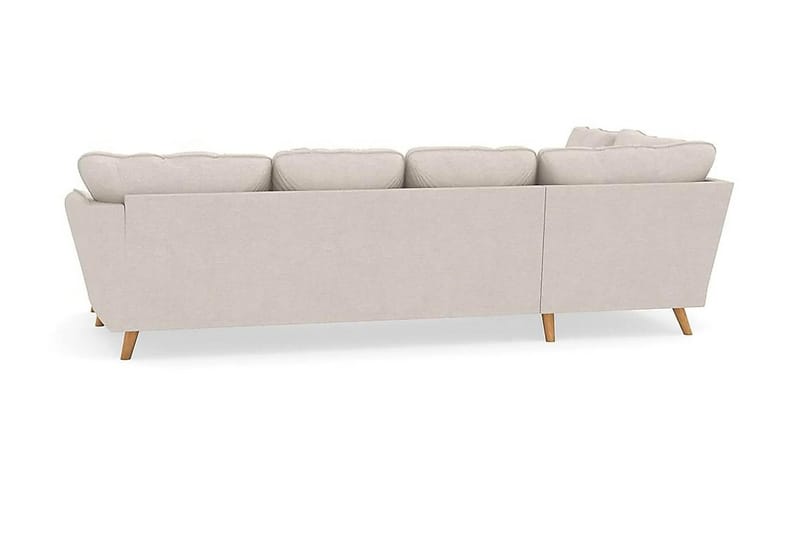 Trend Lyx 4-sits Högervänd U-formad Soffa med Divan och Schäslong i Tyg - Beige - Möbler - Vardagsrum - Soffor - U-soffor
