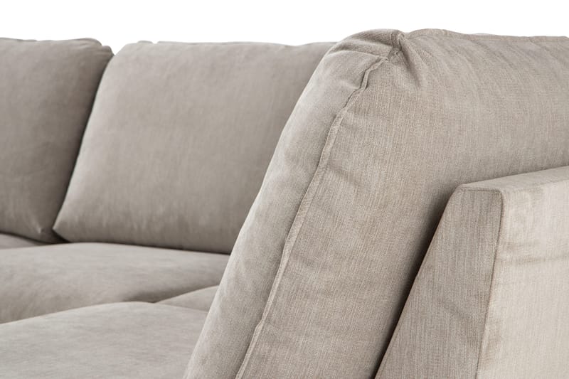 Trend Lyx 4-sits Högervänd U-formad Soffa med Divan och Schäslong i Tyg - Beige - Möbler - Vardagsrum - Soffor - U-soffor