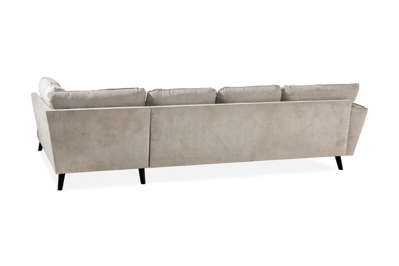Trend Lyx 4-sits Högervänd U-formad Soffa med Divan och Schäslong i Tyg - Beige - Möbler - Vardagsrum - Soffor - U-soffor