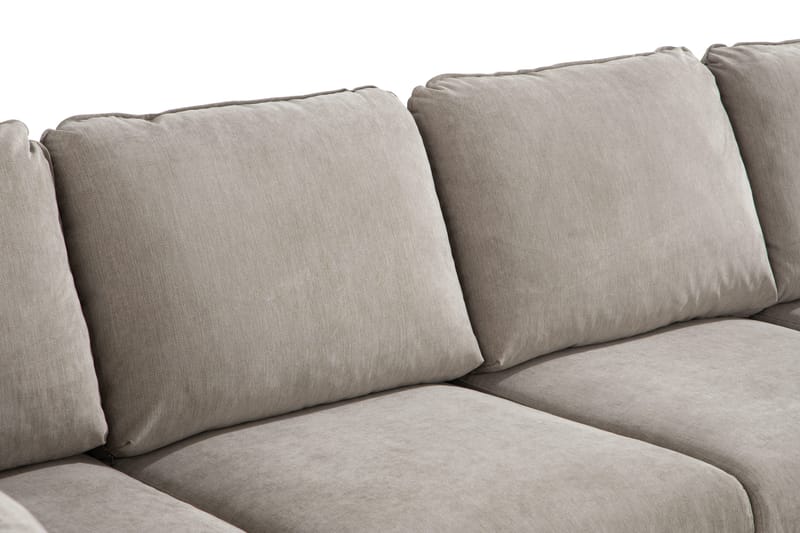 Trend Lyx 4-sits Högervänd U-formad Soffa med Divan och Schäslong i Tyg - Beige - Möbler - Vardagsrum - Soffor - U-soffor