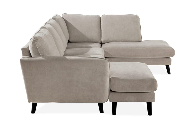Trend Lyx 4-sits Högervänd U-formad Soffa med Divan och Schäslong i Tyg - Beige - Möbler - Vardagsrum - Soffor - U-soffor