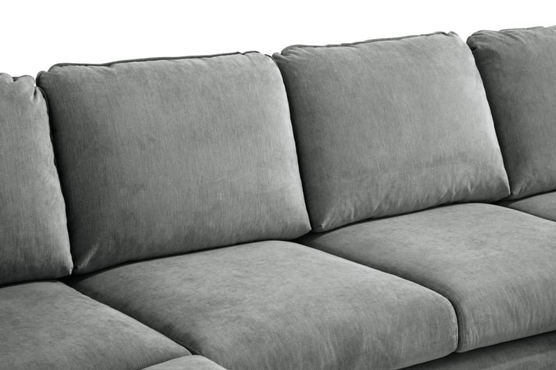 Trend Lyx 4-sits Högervänd U-formad Soffa med Divan och Schäslong i Tyg - Grå - Möbler - Vardagsrum - Soffor - U-soffor