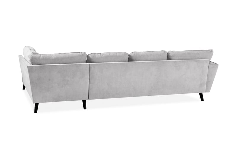 Trend Lyx 4-sits Högervänd U-formad Soffa med Divan och Schäslong i Tyg - Ljusgrå - Möbler - Vardagsrum - Soffor - U-soffor