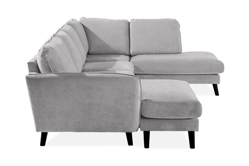 Trend Lyx 4-sits Högervänd U-formad Soffa med Divan och Schäslong i Tyg - Ljusgrå - Möbler - Vardagsrum - Soffor - U-soffor