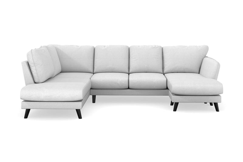 Trend Lyx 4-sits Högervänd U-formad Soffa med Divan och Schäslong i Tyg - Ljusgrå - Möbler - Vardagsrum - Soffor - U-soffor
