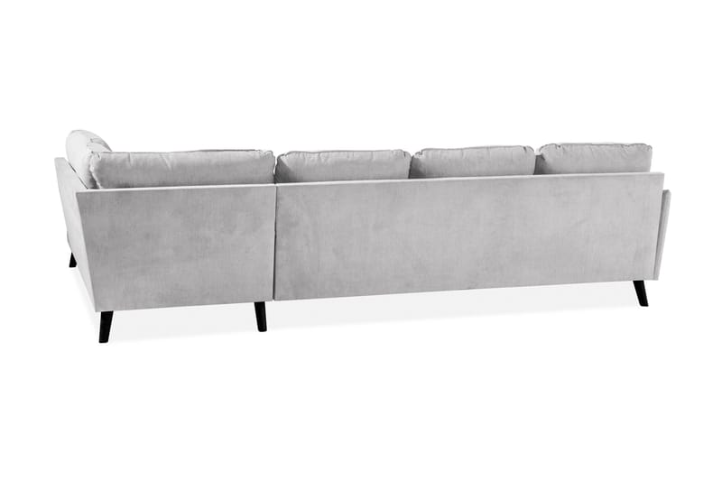 Trend Lyx 4-sits Högervänd U-formad Soffa med Divan och Schäslong i Tyg - Ljusgrå - Möbler - Vardagsrum - Soffor - U-soffor