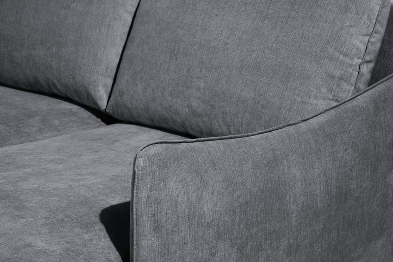 Trend Lyx 4-sits Högervänd U-formad Soffa med Divan och Schäslong i Tyg - Mörkgrå - Möbler - Vardagsrum - Soffor - U-soffor