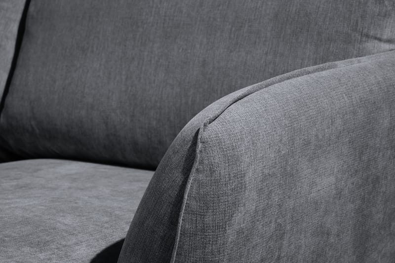 Trend Lyx 4-sits Högervänd U-formad Soffa med Divan och Schäslong i Tyg - Mörkgrå - Möbler - Vardagsrum - Soffor - U-soffor