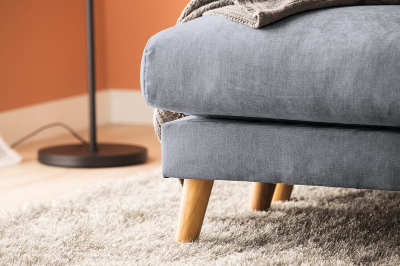 Trend Lyx 4-sits Högervänd U-formad Soffa med Divan och Schäslong i Tyg - Mörkgrå - Möbler - Vardagsrum - Soffor - U-soffor