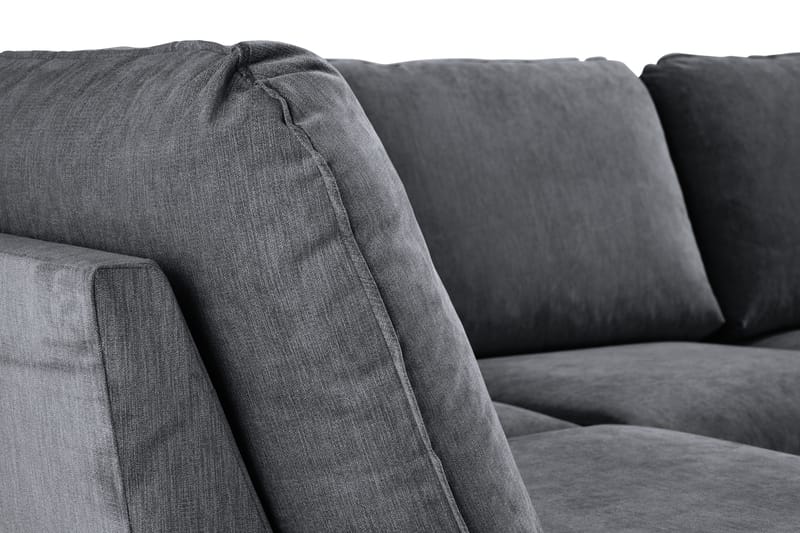 Trend Lyx 4-sits Högervänd U-formad Soffa med Divan och Schäslong i Tyg - Mörkgrå - Möbler - Vardagsrum - Soffor - U-soffor