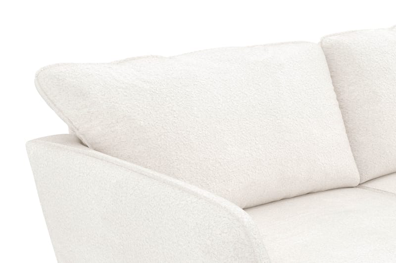 Trend Lyx 4-sits Vänstervänd U-formad Soffa med Divan och Schäslong i Bouclé - Vit - Möbler - Vardagsrum - Soffor - U-soffor