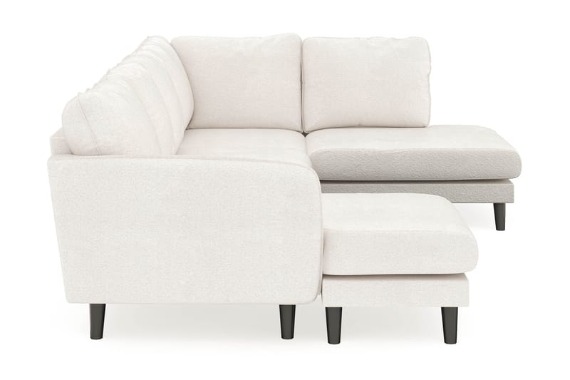 Trend Lyx 4-sits Vänstervänd U-formad Soffa med Divan och Schäslong i Bouclé - Vit - Möbler - Vardagsrum - Soffor - U-soffor