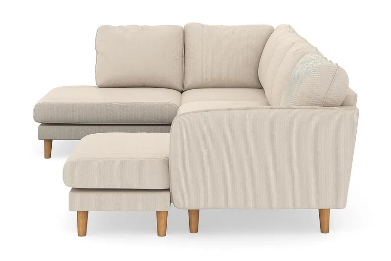 Trend Lyx 4-sits Vänstervänd U-formad Soffa med Divan och Schäslong i Manchester - Beige - Möbler - Vardagsrum - Soffor - U-soffor