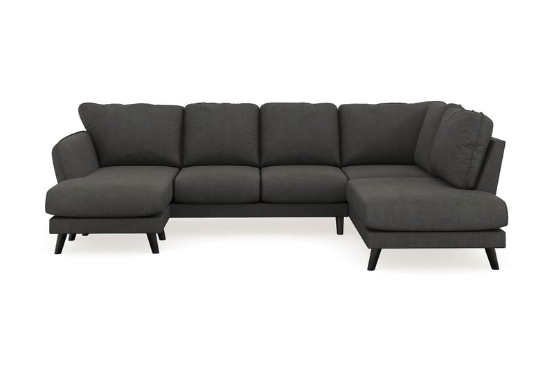 Trend Lyx 4-sits Vänstervänd U-formad Soffa med Divan och Schäslong i Manchester - Mörkgrå - Möbler - Vardagsrum - Soffor - U-soffor