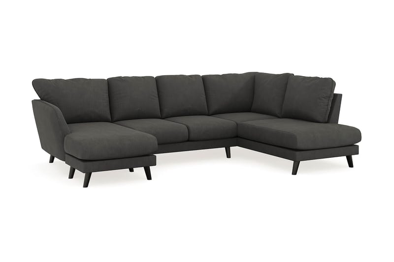 Trend Lyx 4-sits Vänstervänd U-formad Soffa med Divan och Schäslong i Manchester - Mörkgrå - Möbler - Vardagsrum - Soffor - U-soffor