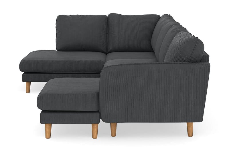 Trend Lyx 4-sits Vänstervänd U-formad Soffa med Divan och Schäslong i Manchester - Mörkgrå - Möbler - Vardagsrum - Soffor - U-soffor