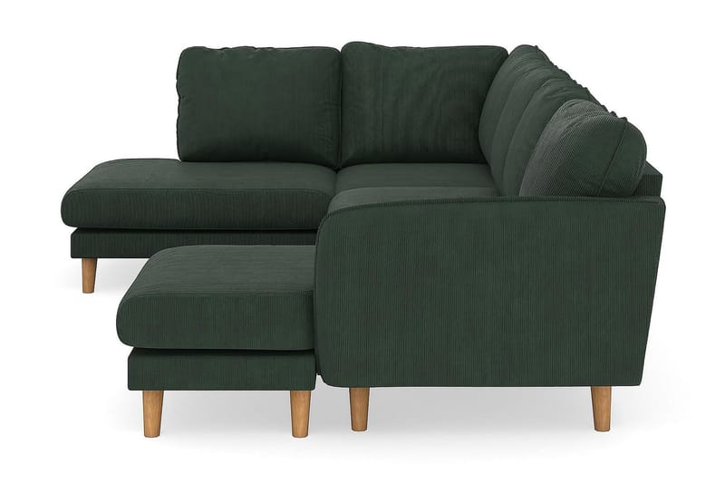 Trend Lyx 4-sits Vänstervänd U-formad Soffa med Divan och Schäslong i Manchester - Mörkgrön - Möbler - Vardagsrum - Soffor - U-soffor