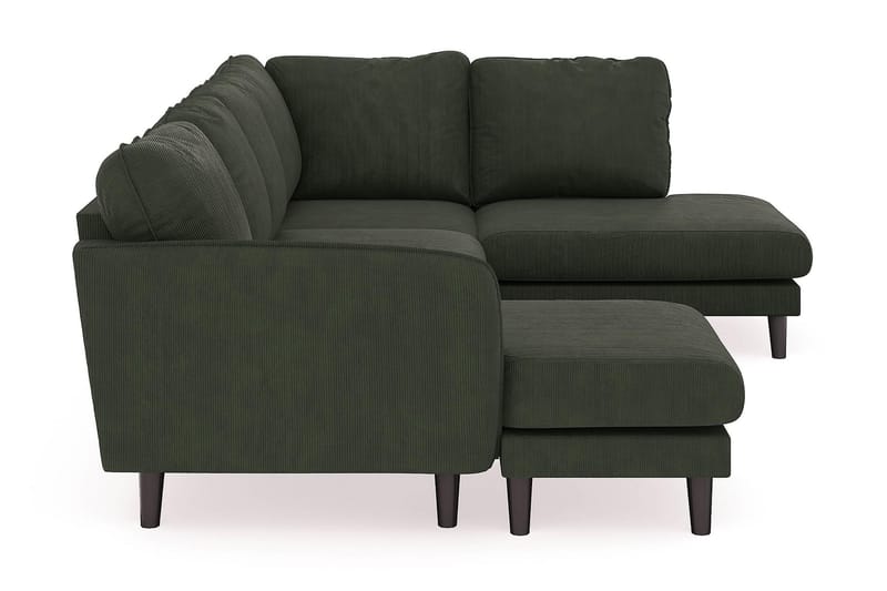 Trend Lyx 4-sits Vänstervänd U-formad Soffa med Divan och Schäslong i Manchester - Mörkgrön - Möbler - Vardagsrum - Soffor - U-soffor