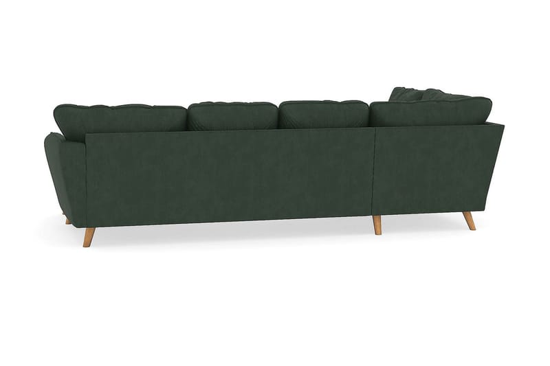 Trend Lyx 4-sits Vänstervänd U-formad Soffa med Divan och Schäslong i Manchester - Mörkgrön - Möbler - Vardagsrum - Soffor - U-soffor