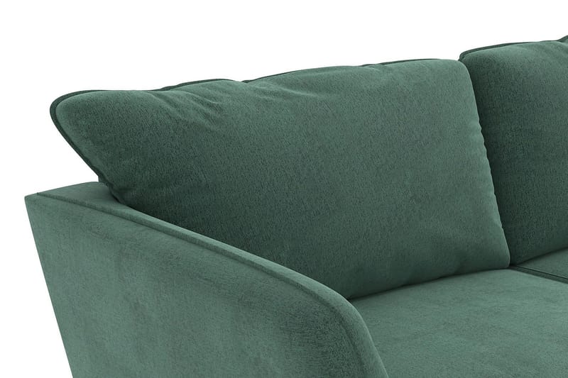 Trend Lyx 4-sits Vänstervänd U-formad Soffa med Divan och Schäslong i Sammet - Mörkgrön - Möbler - Vardagsrum - Soffor - U-soffor