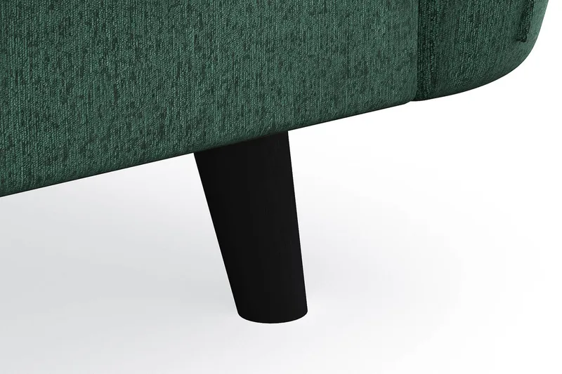 Trend Lyx 4-sits Vänstervänd U-formad Soffa med Divan och Schäslong i Sammet - Mörkgrön - Möbler - Vardagsrum - Soffor - U-soffor