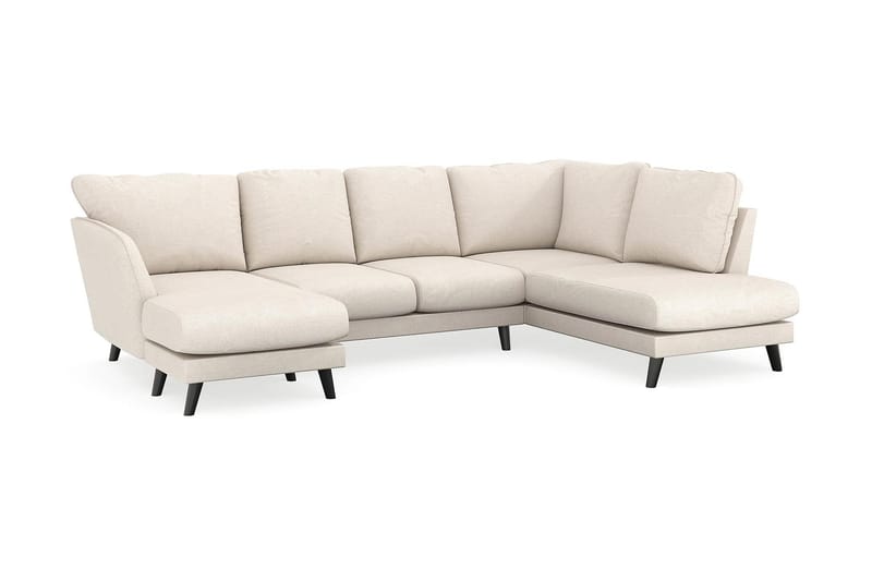 Trend Lyx 4-sits Vänstervänd U-formad Soffa med Divan och Schäslong i Tyg - Beige - Möbler - Vardagsrum - Soffor - U-soffor