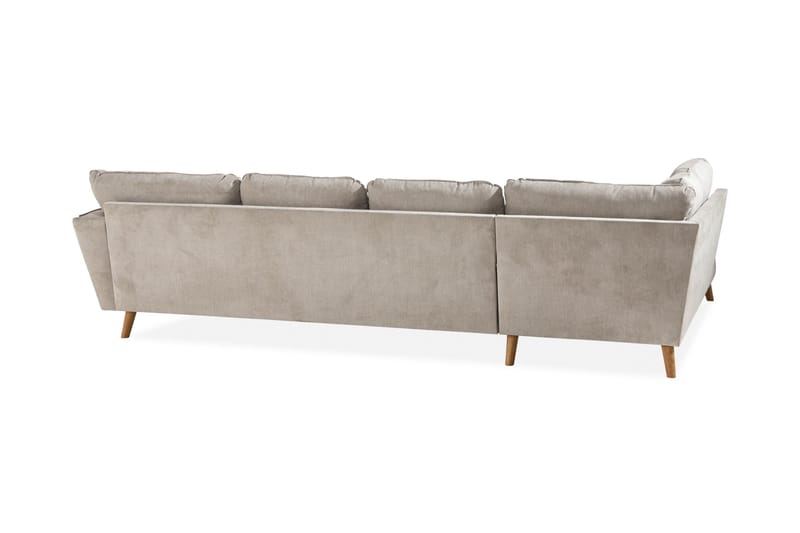 Trend Lyx 4-sits Vänstervänd U-formad Soffa med Divan och Schäslong i Tyg - Beige - Möbler - Vardagsrum - Soffor - U-soffor