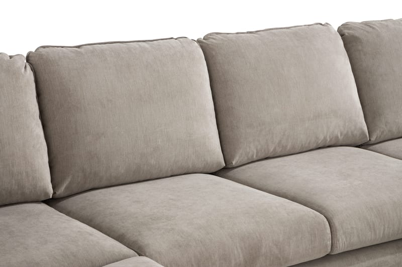 Trend Lyx 4-sits Vänstervänd U-formad Soffa med Divan och Schäslong i Tyg - Beige - Möbler - Vardagsrum - Soffor - U-soffor