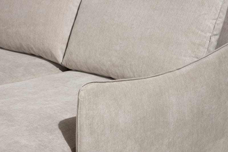 Trend Lyx 4-sits Vänstervänd U-formad Soffa med Divan och Schäslong i Tyg - Beige - Möbler - Vardagsrum - Soffor - U-soffor