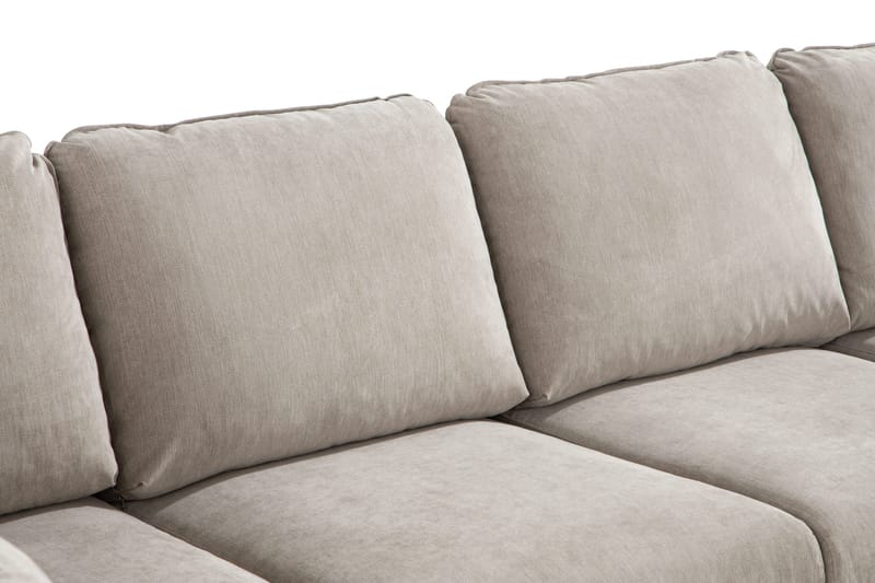 Trend Lyx 4-sits Vänstervänd U-formad Soffa med Divan och Schäslong i Tyg - Beige - Möbler - Vardagsrum - Soffor - U-soffor