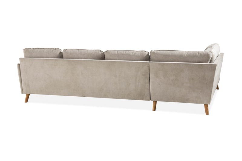 Trend Lyx 4-sits Vänstervänd U-formad Soffa med Divan och Schäslong i Tyg - Beige - Möbler - Vardagsrum - Soffor - U-soffor