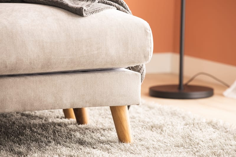 Trend Lyx 4-sits Vänstervänd U-formad Soffa med Divan och Schäslong i Tyg - Beige - Möbler - Vardagsrum - Soffor - U-soffor
