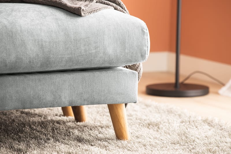 Trend Lyx 4-sits Vänstervänd U-formad Soffa med Divan och Schäslong i Tyg - Grå - Möbler - Vardagsrum - Soffor - U-soffor