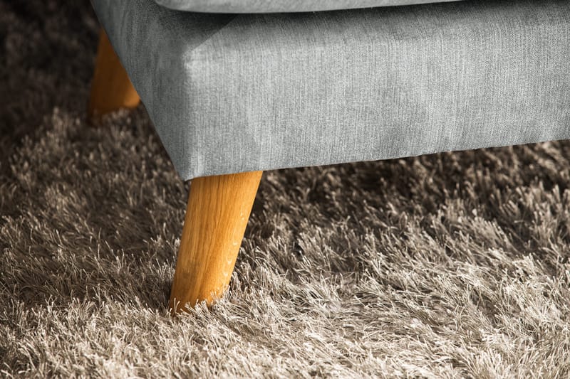 Trend Lyx 4-sits Vänstervänd U-formad Soffa med Divan och Schäslong i Tyg - Grå - Möbler - Vardagsrum - Soffor - U-soffor