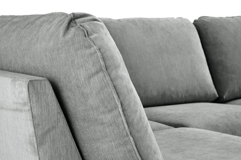 Trend Lyx 4-sits Vänstervänd U-formad Soffa med Divan och Schäslong i Tyg - Grå - Möbler - Vardagsrum - Soffor - U-soffor