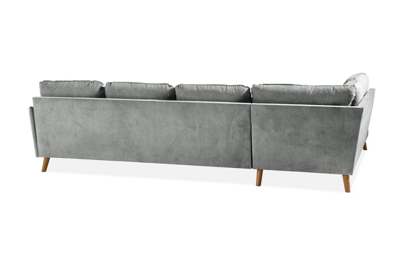 Trend Lyx 4-sits Vänstervänd U-formad Soffa med Divan och Schäslong i Tyg - Grå - Möbler - Vardagsrum - Soffor - U-soffor