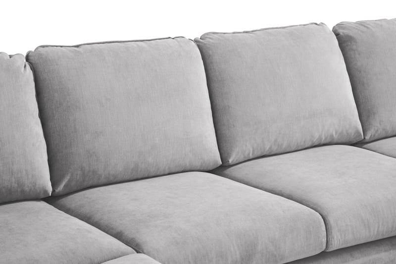 Trend Lyx 4-sits Vänstervänd U-formad Soffa med Divan och Schäslong i Tyg - Ljusgrå - Möbler - Vardagsrum - Soffor - U-soffor