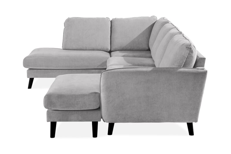 Trend Lyx 4-sits Vänstervänd U-formad Soffa med Divan och Schäslong i Tyg - Ljusgrå - Möbler - Vardagsrum - Soffor - U-soffor