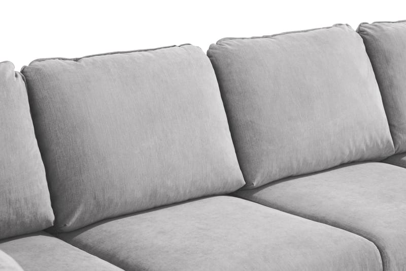 Trend Lyx 4-sits Vänstervänd U-formad Soffa med Divan och Schäslong i Tyg - Ljusgrå - Möbler - Vardagsrum - Soffor - U-soffor