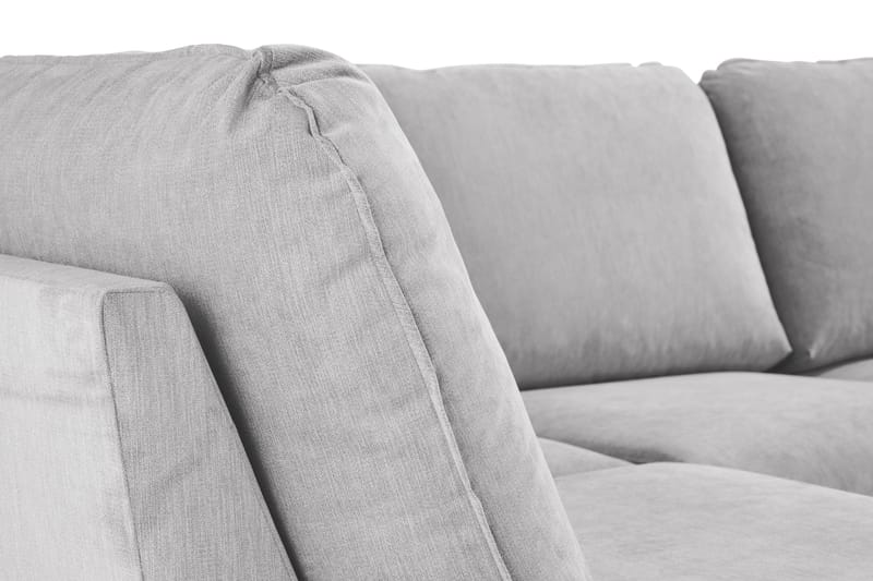 Trend Lyx 4-sits Vänstervänd U-formad Soffa med Divan och Schäslong i Tyg - Ljusgrå - Möbler - Vardagsrum - Soffor - U-soffor