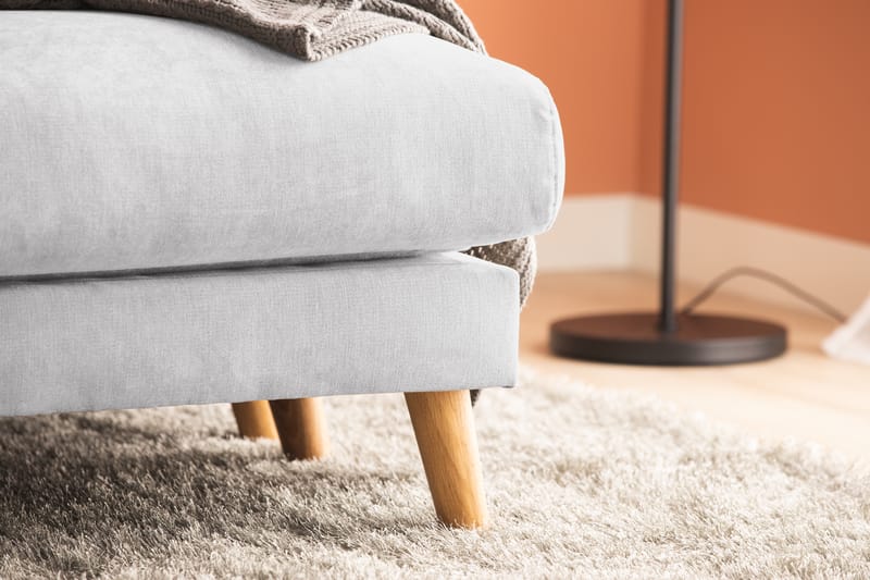 Trend Lyx 4-sits Vänstervänd U-formad Soffa med Divan och Schäslong i Tyg - Ljusgrå - Möbler - Vardagsrum - Soffor - U-soffor