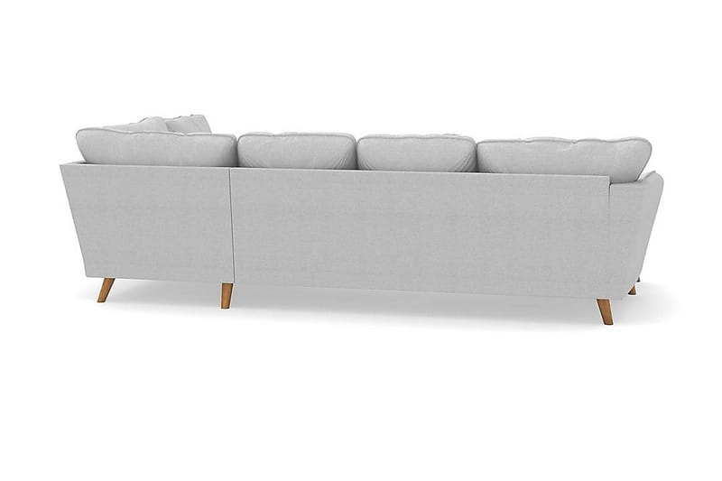 Trend Lyx 4-sits Vänstervänd U-formad Soffa med Divan och Schäslong i Tyg - Ljusgrå - Möbler - Vardagsrum - Soffor - U-soffor