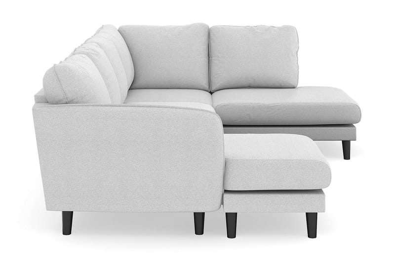 Trend Lyx 4-sits Vänstervänd U-formad Soffa med Divan och Schäslong i Tyg - Ljusgrå - Möbler - Vardagsrum - Soffor - U-soffor
