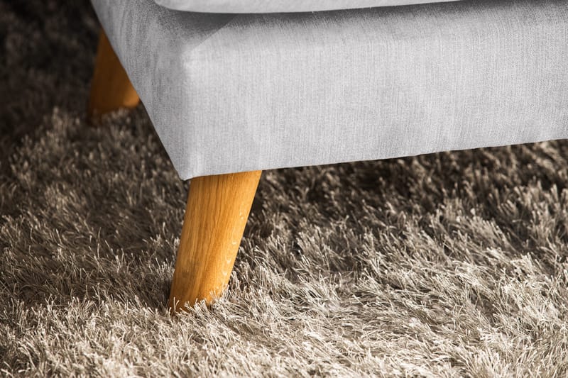 Trend Lyx 4-sits Vänstervänd U-formad Soffa med Divan och Schäslong i Tyg - Ljusgrå - Möbler - Vardagsrum - Soffor - U-soffor