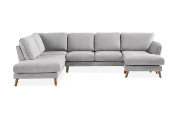 Trend Lyx 4-sits Vänstervänd U-formad Soffa med Divan och Schäslong i Tyg