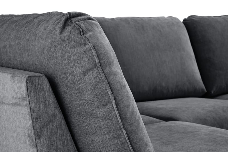 Trend Lyx 4-sits Vänstervänd U-formad Soffa med Divan och Schäslong i Tyg - Mörkgrå - Möbler - Vardagsrum - Soffor - U-soffor