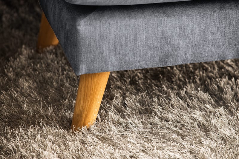 Trend Lyx 4-sits Vänstervänd U-formad Soffa med Divan och Schäslong i Tyg - Mörkgrå - Möbler - Vardagsrum - Soffor - U-soffor