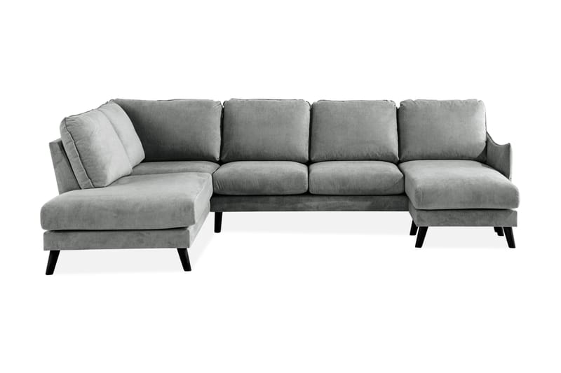 Trend Lyx U-soffa med Divan Höger - Grå/Svart - Möbler - Vardagsrum - Soffor - U-soffor