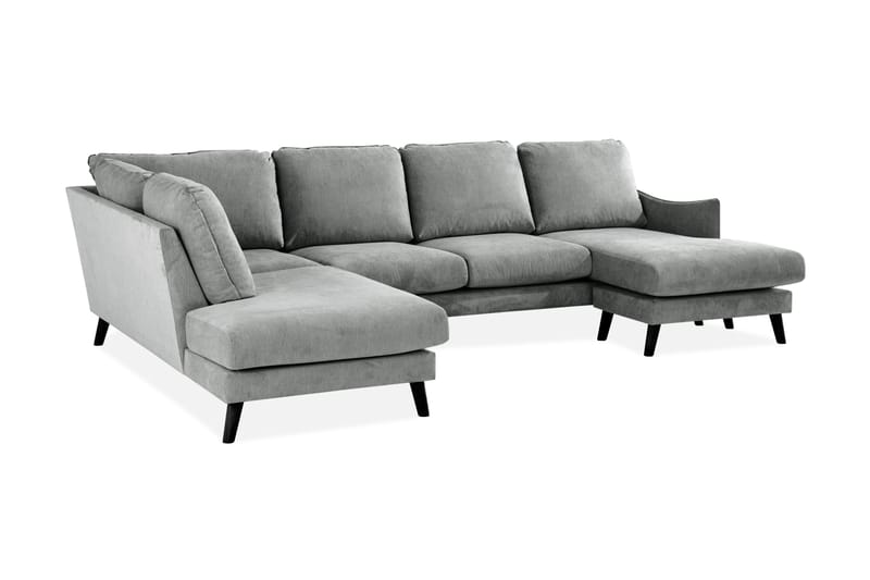 Trend Lyx U-soffa med Divan Höger - Grå/Svart - Möbler - Vardagsrum - Soffor - U-soffor